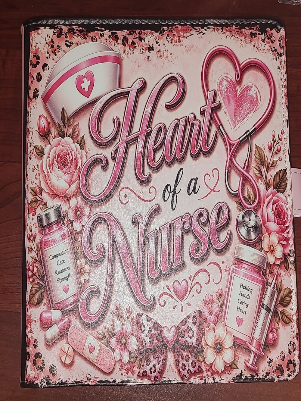 New! A5 Heart Of A Nurse Binder Notebook With Paper, Divider Set